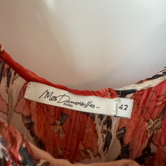 Mes Demoiselles Paris Cetina Maxi Floral Boho Chiffon Dress 42 Large - Picture 6 of 13